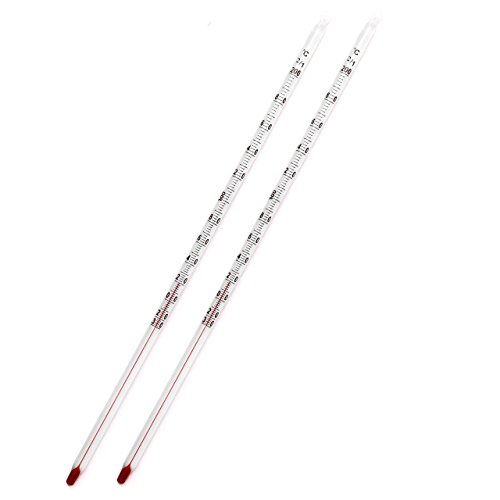 2 Stück Set Glas Tee / Wasser Thermometer . Teethermometer 0 bis °C bis + 200 ° Celsius 28 cm Länge