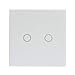 Produktbild L&Z Touch Lichtschalter WiFi Touch Panel Schalter Touch Glas Lichtschalter 2 Gang Touch LED Lichtschalter Arbeit Mit Home (2Gang) -App-UnterstüTzung