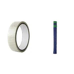 DSC Fiberglass Cricket Bat Tape & DSC 1500345 Baboon Cricket Grip (Multi Colour) Combo