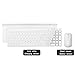 Produktbild OFNMD Ladeversion Drahtlose Maus Tastatur Set Laptop Spiel Ultradünne leise tragbare Tablet Smart TV Set Top Box, QWERTY Tastatur (Farbe : Ivory White Set)