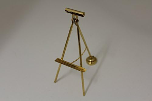 Dolls House Miniature Lighting LED Battery Light Brass Easel Picture Stand Lamp