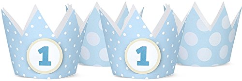 48-tlg. Partyset Mickey Baby 1. Geburtstag hellblau – für 8 Personen – Partygeschirr und Zubehör - 6