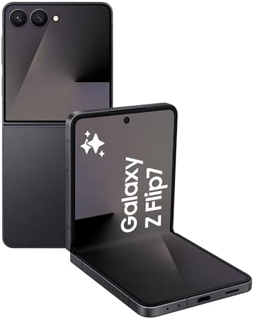 Samsung Galaxy Z Flip7 Smartphone AI pieghevole, 3 anni di Garanzia del produttore, RAM 12GB, 512GB, Display 4,1" Super AMOLED/6,9" Dynamic AMOLED 2X, Fotocamera 50MP, Jetblack [Versione italiana]