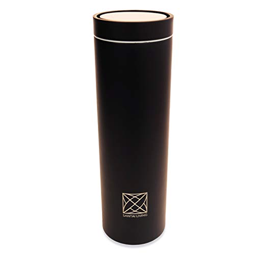 Santai Living Mug Isotherme Café & Thé 450 ML | Tasse Isotherme de Voyage 360° Couvercle 1-Cliquez sur Ouvrir Double paroi en Acier Inoxydable, sans BPA, isolée sous Vide, avec la boîte-Cadeau