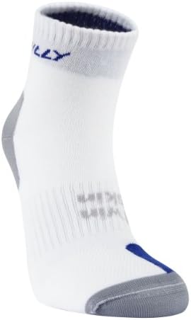Hilly TwinSkin Anklet Running Sock - White/Grey/Royal Blue, Small