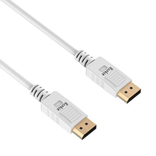 DisplayPort Kabel, Rankie 1.8m Vergoldet Ultra HD 1080p DisplayPort(DP) zu DisplayPort(DP) Kabel 4K-Auflösung Bereit Cable (Weiß) – R1104B - 4