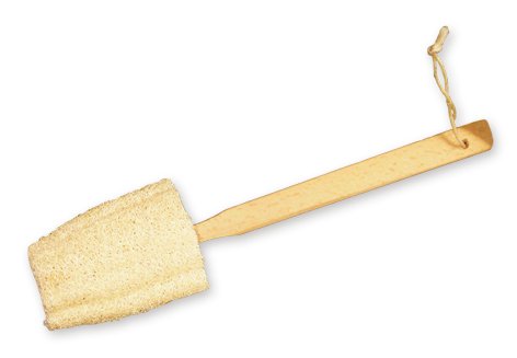 Agiva Esponja exfoliante de lufa corporal para baño mango largo