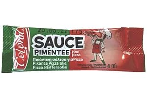 traveldoz Lot de 100 dosettes individuelles sauce pimentée pour pizza 4ml