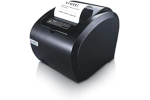 vretti 80mm Stampante per Ricevute Termiche Porta Seriale Ethernet/LAN/USB Porta Stampante con Supporto per Taglierina Automatica
