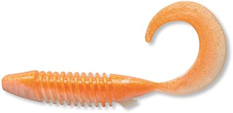 SHAD GRUBIN ORANGE UV Pearl-Length: 20 CM (Set of 2)-DAIWA Softplastik-Scented Paddle Tail Shads Pike Lure