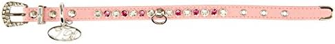 Trilly tutti Brilli Lea Dog's Collar with Swarovski Rivets, 
30 
x
 

1.2 cm
, 
Pink