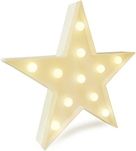 Enpind Star Lights LED Star Lamp Star Night Light Lamp Battery Operated Table Star Lamp Light for Party Supplies-Wall Decoration for Kids' Room,Living Room,Bedroom (White Star)