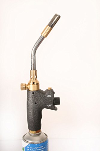 Profi Turbo Lötbrenner Lötpistole Gas-brenner 3,5 KW Lötlampe mit Piezo-Zündung und Feststellknopf - 3