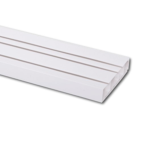 Innenlaufschiene Gardinenschiene bis zu 480cm, 1-läufig, 2-läufig und 3-läufig, Auswahl: 270 cm 1 – läufig - 5