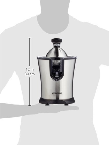 CONCEPT Hausgeräte ce3520 hochwertige elektrische Zitruspresse mit Hebelarm, 750 ml, 160 W, edelstahl / schwarz - 6