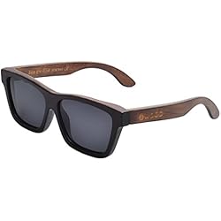 Iwood Marco de bambú Handcrafted Pintura Gris polarizado Gris lente Gafas de sol madera