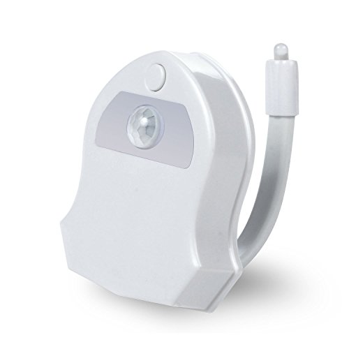 REACHOPE WC Nachtlicht Klobeleuchtung Toilettenbeleuchtung Led mit Bewegungsmelder Toilette Lampe für alle Toilette – 16 Farbewechsel - 8