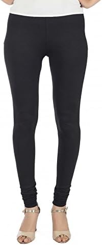 LIVA Womens Cotton Spandex Jersey Leggings - Black -