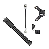 Praktisch: Die Radpumpe wird mit einem Sicherheitsriemen aus Gummi befestigt - Wetterfestes Material