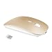Produktbild Kabellose Maus - Szyee Slim 2.4G Wireless Maus USB Nano Empfänger Drahtlose Maus Lade die Maus Bewege die Maus Optische Maus für Laptops PCs Macbooks andere Smart Devices (Gold)