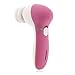 Pixnor P2016 Portable 7-in-1 Facial Brush Cleansing System Massager Face Cleanser Brush with 7 Brush Heads (Rosy)
