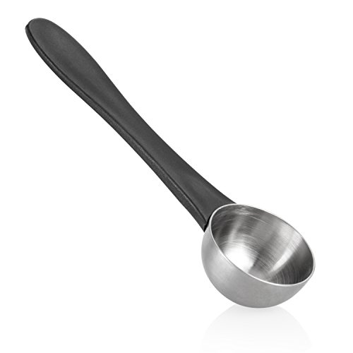Wenco 512206 Kaffeemesslöffel, Edelstahl, silber / schwarz, 15 x 4.5 x 2.5 cm