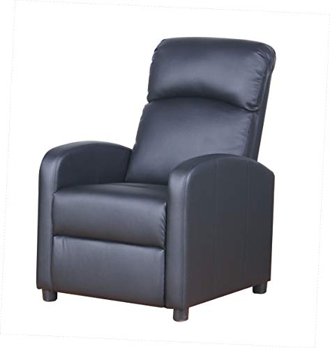 PRIXTON - Poltrona Relax Reclinabile / Poltrone Relax Reclinabile da Massaggio Elettrica Reclinabile con Funzione di Riscaldamento, Telecomando Incluso, Colore Nero, Dimensioni 65x89x101