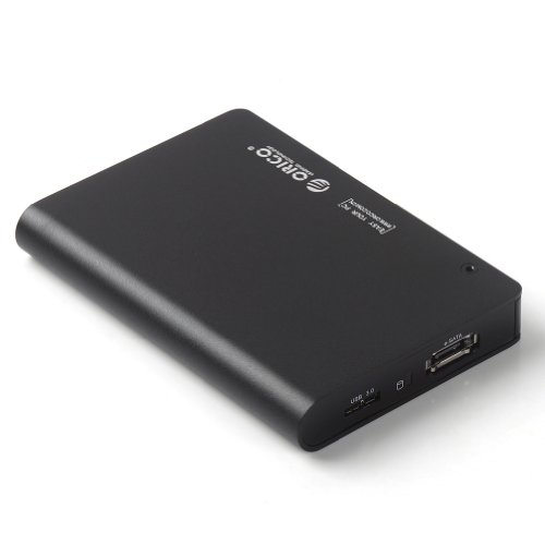ORICO Werkzeug frei Aluminium USB 3.0 eSATA zu SATA 2,5 Zoll Festplatte Externes Gehäuse für 9,5mm & 12,5mm SATA HDD & SSD - Schwarz.