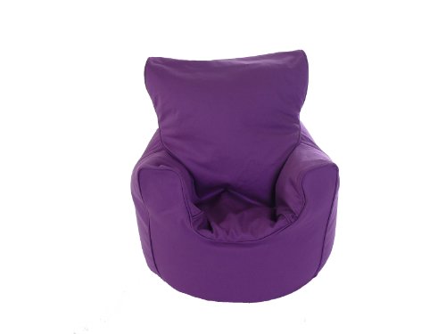 Kiddies Bean Bag Seat Arm Chair With Beans Purple