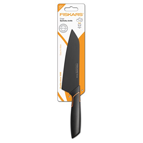 Fiskars Santoku-Messer, Modernes Design, Gesamtlänge: 29 cm, Qualitätsstahl/Kunststoff, Edge, 1003097 - 6