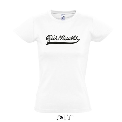 Damen T-Shirt – Tschechien Oldschool Czech Republic LÄNDERSHIRT EM / WM FAN Trikot S-XXL , White – schwarz , S