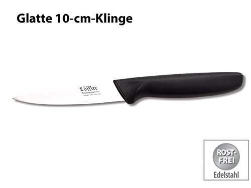 Löffler Schneidewaren Co. Gemüse-/Obst-/Schälmesser aus Solingen, Edelstahl, glatte 10-cm-Klinge - 2