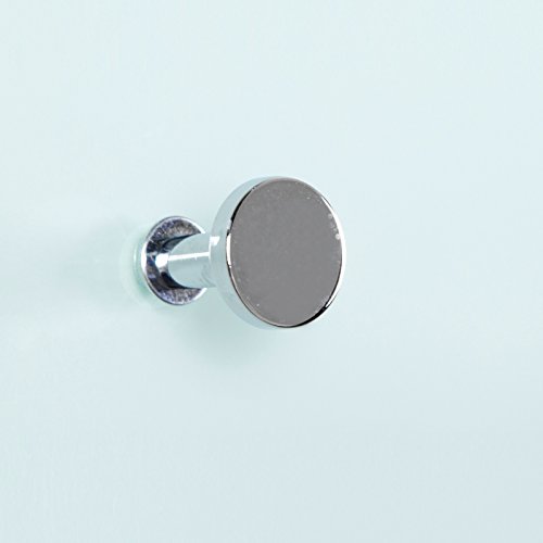 PRAKTISCHE WANDGARDEOBE AZZARETTI Garderobe mit Haken Handtuchhalter aus Glas und Chrom - 3
