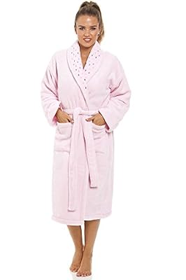 Camille - Robe de chambre - polaire douce - rose 40/42