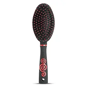 AGARO Royal Cushion Hair Brush, Black and Red