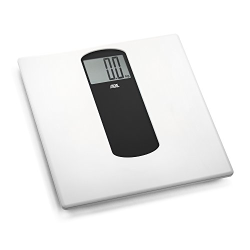 ADE Digitale Personenwaage BE 1303 Silje. Elektronische Badezimmerwaage in frischem Skandinavien-Look mit dekorativer Glaseinfassung. Zur präzisen Gewichtsbestimmung bis 180 kg. Inkl. Batterie. Weiß