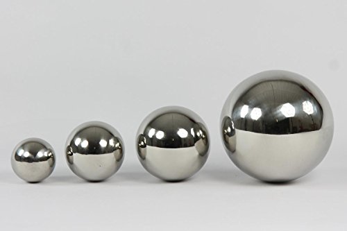 3x Edelstahlkugel Ball poliert 8cm Ø Schwimmkugel Dekoration Rosenkugel - 3