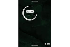 Dotted Notebook B5: ullet Journal Notebook, Marble Green Black, Stylish Circle Design, Blank, Dot Grid Matrix, Medium, Soft Cover, Numbered Pages, No Bleed