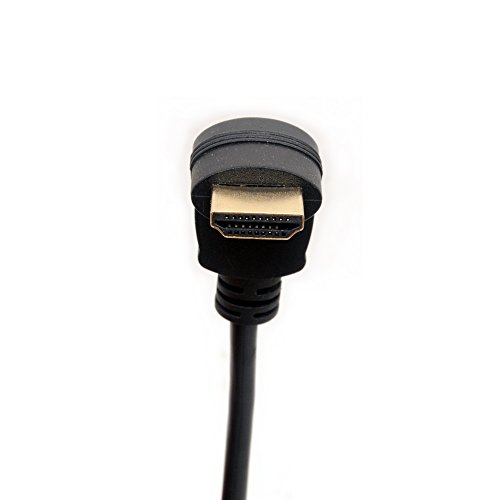 90 Grad HDMI Kabel Rechtwinkliges HDMI Verlängerungskabel Stecker auf Buchse Adapter mit Ethernet Unterstützt Auflösungen 4K UHD 3D für HDTV TFT LCD Monitore 20 cm (90 Deg) - 4