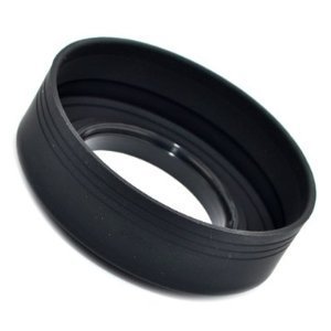 JJC Pare-soleil caoutchouc 37mm souple fonction trois en un profondeur r  glable pour une s  lection de Canon  Hitachi  JVC  Nikon  Olympus  Panasonic  Samsung  Sharp  Sony objectif