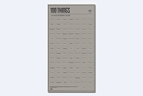 Doiy „100 Dinge müssen Sie tun, bevor Sie sterben“ Englisch Poster, Kunststoff, weiß, 6 - 6