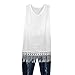 Produktbild ABsoar Damenmode Tank Quaste Top Ärmellos Hemd Casual Weste Tunika Rundhals Shirt Frühling Sommer Streetwear Strand Oberteil Fitness Shirt
