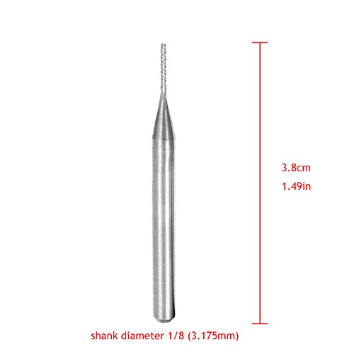 Pasway 10pcs PCB Micro Bohrer Drill Tool 0.3mm bis 1.2mm Spiralbohrer Präzisionsbohrer CNC-Leiterplatte Hartmetall-Micro Bohrer - 2