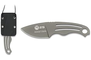 CUCHILLERIA DEPORTIVA K25-32179- Cuchillo K25 Colgante Kydex. Hoja baño de Titanio. Tamaño Total 14.1 cm. Herramienta para Caza, Pesca, Camping, Outdoor, Supervivencia y Bushcraft