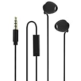 WDY Casque De Sommeil, Insonorisant Écouteurs en Silicone Souple avec Micro Sommeil Bouchons d'oreilles Et Contrôle du Volume, Earbuds Sommeil Confortable pour Side Sleeper Ronflement 3,5Mm,Noir