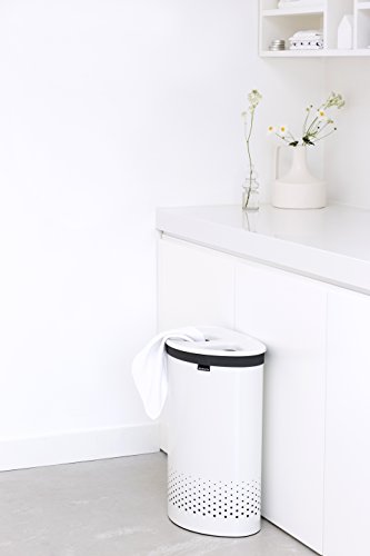 Brabantia 105005 Wäschebox Selector, Kunststoffdeckel, 55 L, weiß - 5