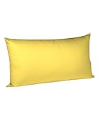funda almohada amarilla equipada con una cremallera de alta calidad