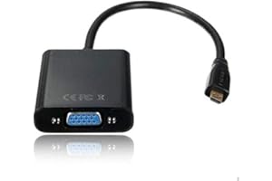 Multibao Micro HDMI Male to VGA Female Video Cable Adapter Lead for Phone Projector Table