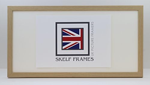 20mm Light Oak Veneer Picture Photo Frame with Glass Hand Made in The UK in Yorkshire in 26 inches x 12 inches