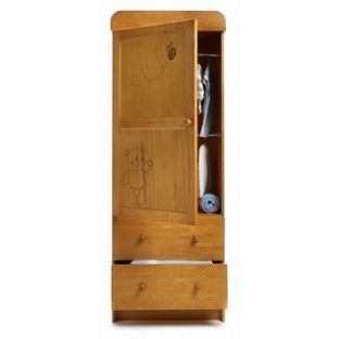 Obaby B is for Bear Single Wardrobe - Country Pine.